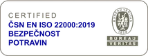 ČSN EN ISO 22000:2019 certification logo – ORPA Papír